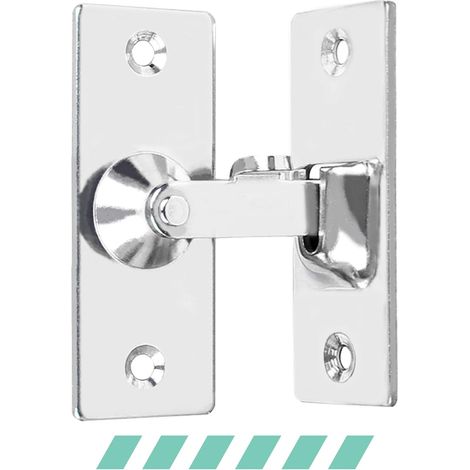 MINI TAILLE 90 degrés Loquet de porte Serrure de porte coulissante Serrure de porte moustiquaire Serrure de poche (1/5)