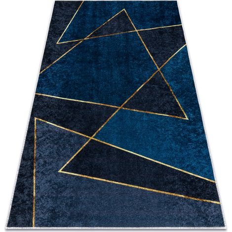 MIRO 52097.801 washing carpet Geometric anti-slip - blue blue 80x150 cm