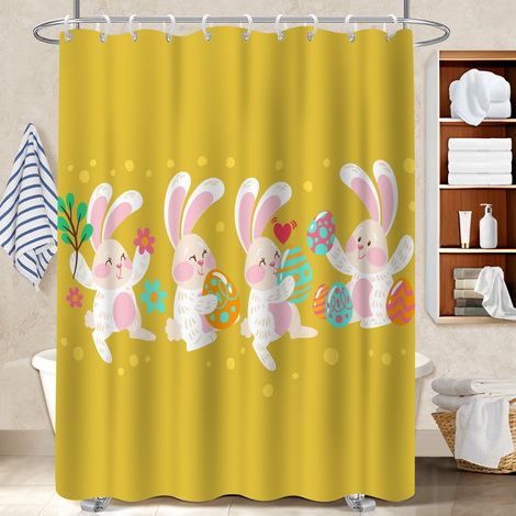 Rideau de douche 180x180 résistant housse de baignoire pour une touche de gaieté et de couleur (1/5)