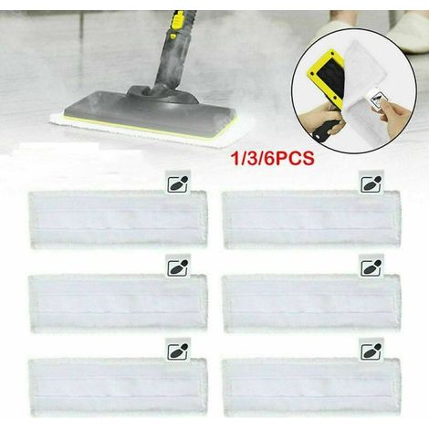 Filiyano – Kit de 1/3/lot x6 Karcher SC1 SC2 SC3 SC4 SC5 pour nettoyeur vapeur, balai et lingettes éponge pour carrelage. (1/5)