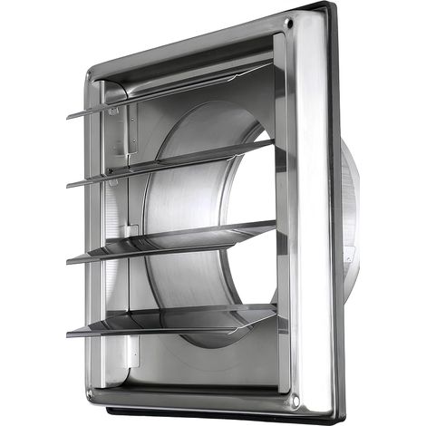 Ventilation Grille Stainless Steel 304 Diameter 125 mm 4 Movable Automatic Non-Return Valve Blades Odour Stop Cold Air VMC Tumble Dryer Hood DN125 (1/5)
