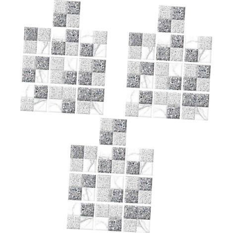 Lot De 3 Autocollants Muraux Décoratifs Style Nordique Pour Carrelage Faciles À Décoller Et À Coller 10 Pièces X 3 (1/5)