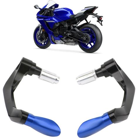 Protection universelle de guidon 22 mm pour embrayage et frein, compatible Honda et Yamaha (bleu). (1/5)