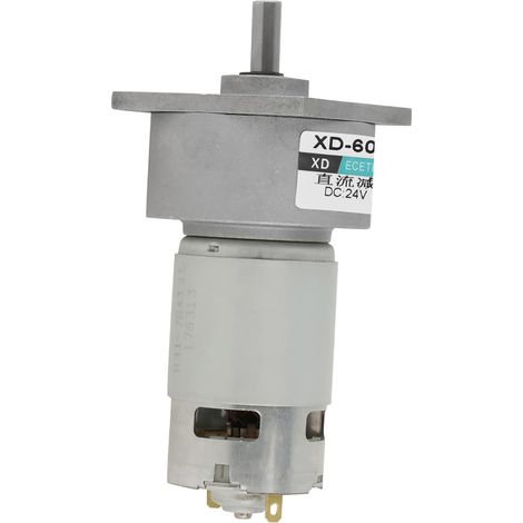 DC12V/24V 35W Mini DC Adjustable Speed Gear Motor Metal Large Torque CW/CCW Motor (24V 200rpm) (1/5)