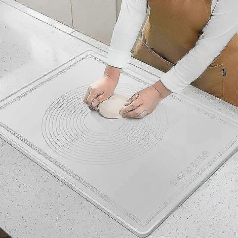 Tapis de cuisine multifonction en silicone avec surface antidérapante pour la préparation des aliments et la cuisson. (1/5)
