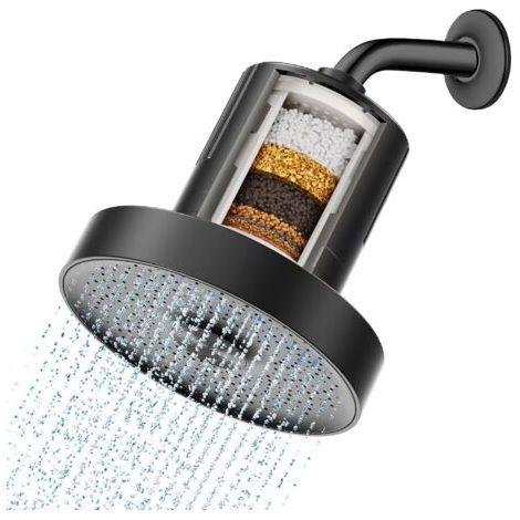 Pommeau de Douche Brumisant Pressurisé – Fixation Murale, Design Rond Élégant (1/4)