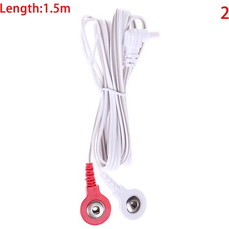 2/4 boutons pour électrodes d'électrothérapie, câble de connexion pour appareil de massage TENS, massage et relaxation. Hot06143-AquaForge