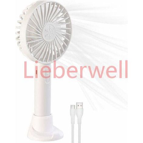 VT95 Rechargeable PEARL Portable Fan with Smartphone Stand, 3 Speeds, 5.5H Runtime, Mini Personal Cooling Fan for Travel and Desk Use (1/5)