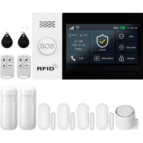 Sistema di allarme di sicurezza, controllo tramite app, comunicazione GSM, spina C, spina EU-C (1/2)
