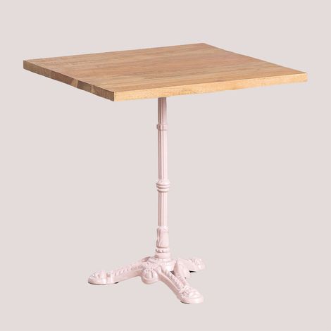 SKLUM Quadratischer Bartisch in Akazienholz Vienna  &x2194&xFE0E 70 cm                                 