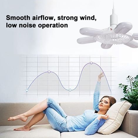Ventilatori da soffitto Bardusch con luce, lampadina per ventilatore da soffitto E27, luce per ventilatore E27, ventilatore da soffitto con luce e telecomando, ventilatore da soffitto silenzioso con l (1/3)