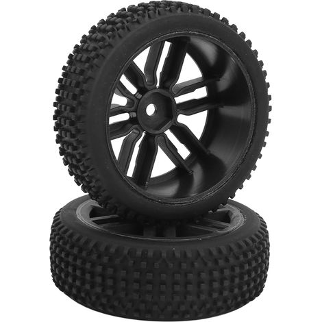 Satz mit 2 Gummireifen für 1/16 RC-Cars, die hervorragenden Grip, Verschleißfestigkeit und hohe Stabilität bieten, kompatibel mit BONZAI Jubatus und Intrepid 1/16 Modellen. (1/5)