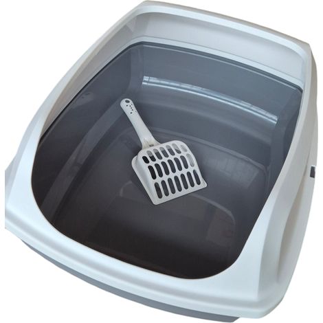 Caja de arena para gatos LEO - Gris