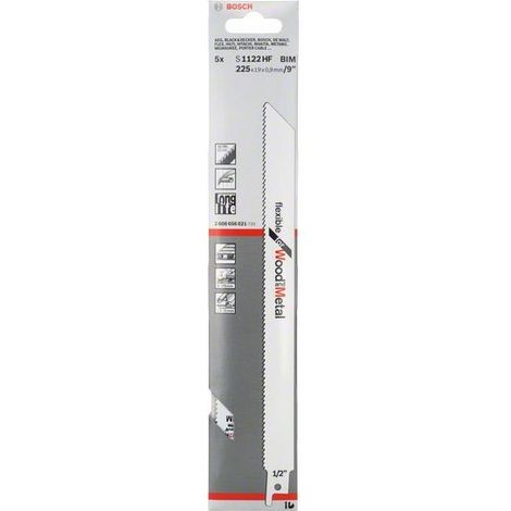 2608656021 - Set 5 lame per sega universale S 1122 HF Flexible for Wood and Metal