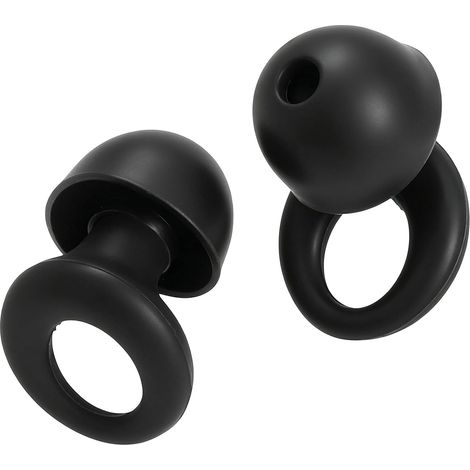 4 Tailles Bouchon d'Oreille pour Dormir, Bouchon d'Oreille Douces et RéUtilisables, Silicone Bouchon d'Oreille Anti Bruit Confortable pour Dormir, Voyager,Les Sorties, Les Festivals, Noir (1/5)