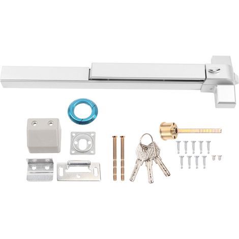 Barre de poussée de porte de 65CM, dispositif de sortie de panique, poignée d'urgence commerciale en acier inoxydable 304 pour hôtels et écoles (1/5)