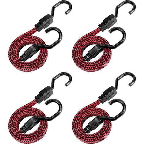 Tendeurs Elastique avec Crochets, Sangle Elastique 110 cm, Extensibles 210 cm (1/2)