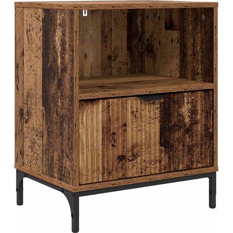 Armario de Noche con cajón Madera vieja 49 x 36 x 61 cm vidaXL (1/5)