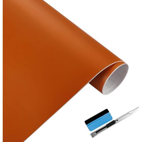 Matt Orange Vinylfolie selbstklebend, blasenfrei, für Auto, 5x900cm (1/5)
