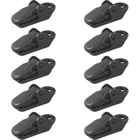 Durable Plastic Tarp and Awning Clips - Pack of 10 for Outdoor Activities, Camping, Garden and Patio (1/4)