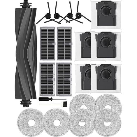 Kit de repuestos para aspiradoras robot Dreame X40 PRO/X40 Ultra/L40 Ultra, 22 piezas (1 cepillo principal + 4 cepillos laterales + 4 filtros + 6 almohadillas de fregona + 5 (1/5)