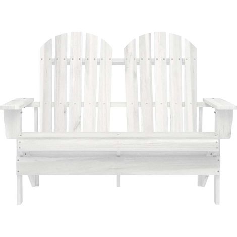 Maison Exclusive - 2-Sitzer Adirondack-Gartenbank Massivholz Tann