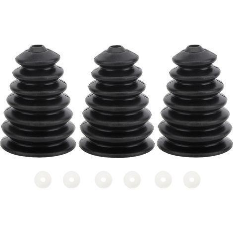 Couvercle anti-poussière pour perceuse à percussion électrique, 3 pièces, Flexible et Durable en caoutchouc pour embouts de 6mm à 16mm, noir (1/5)