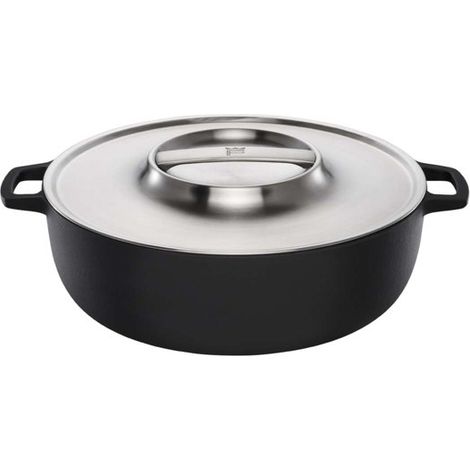 Fiskars Norden Grill-Chef-Gusseisentopf mit Edelstahldeckel (30 cm) (1/2)