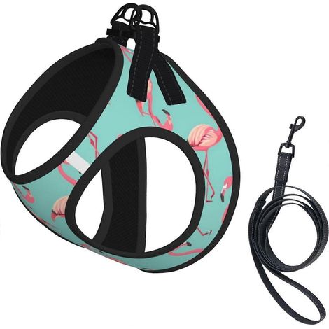 Ensemble harnais et laisse pour chien Flamingo Paradise harnais réfléchissant ajustable à enfiler accessoires inclus (1/5)