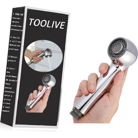 [MAI UTILIZZATO]  Doccetta per rubinetto da cucina a 2 getti - Soffione doccia di ricambio cromato - INHHUB