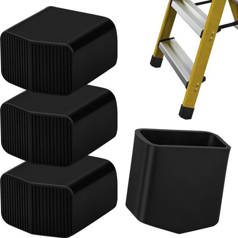 Pied Escabeau Embout Escabeau Embout Caoutchouc(4Pcs, 20x33mm) Pieds pour Echelle pour Échelles à Chevrons Échelles Télescopiques Résistant à l'usure Fissures et Hautes Températures (1/5)