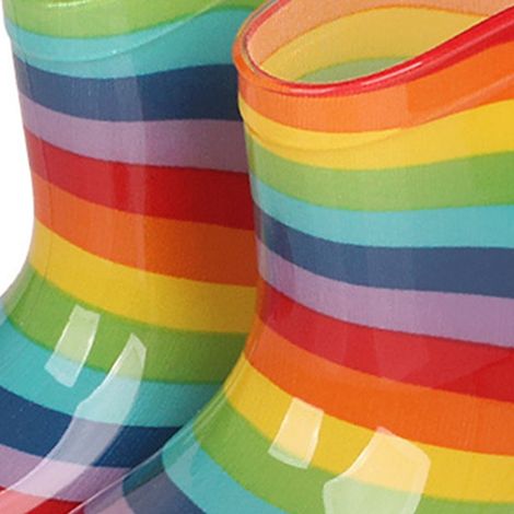 Bottes de pluie enfant dinosaure, filles garçon, chaussures imperméables arc-en-ciel 24 (intérieur 15 cm) (1/5)