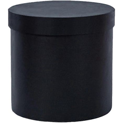 Boîte cadeau pour fleurs, emballage pour bouquet de fleurs, carton, seau rond à fleurs-14x14cm-Black (1/2)