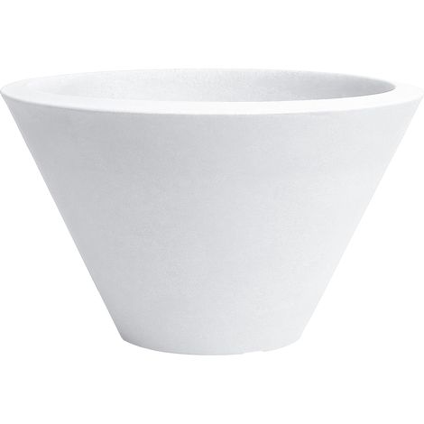 Vaso tondo svasato resina CHIRON cm. 50 BIANCO