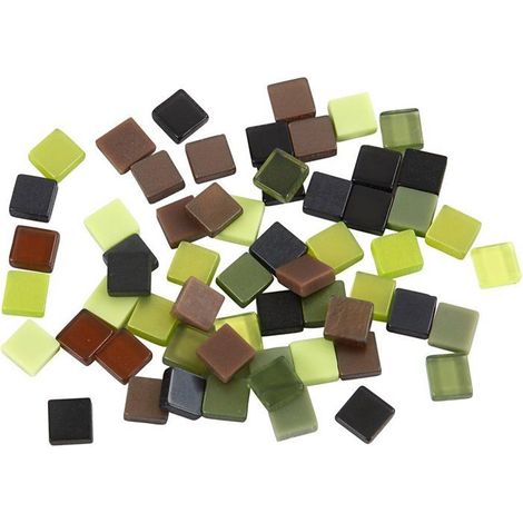 Mini-mosaïques - N Cubed Co. Ltd - 51926 - Paillettes vertes - 5x5 mm - Finition brillante (1/4)