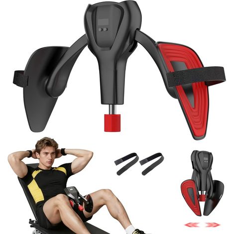 Dispositivo per l'allenamento dei muscoli glutei per donne e uomini, con attrezzo per l'allenamento del pavimento pelvico invertito, per gambe e cosce, dotato di cinghie di fissaggio. (1/5)