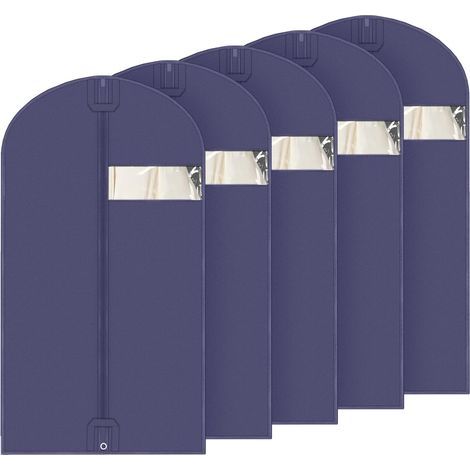 Ensemble de 5 housses à vêtements Baggi 100x60 cm bleu marine