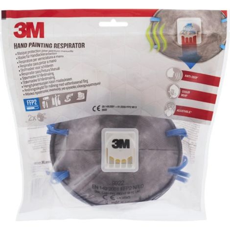 Lote de 2 mascarillas anti-olores con válvula Pack Pintura FFP2