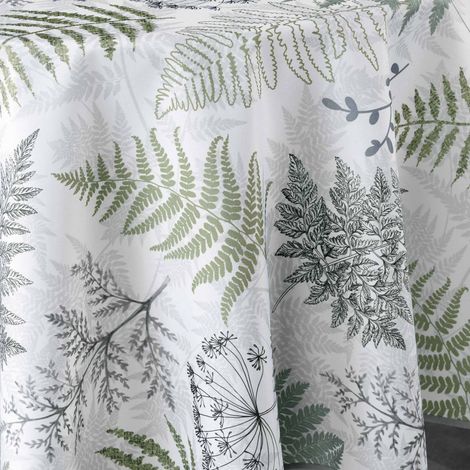 Nappe antitache ronde - Diamètre 180 cm - Feuillage d'hiver - Blanc (1/3)