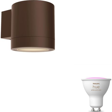 Philips Hue Fylx Aplique de Pared Exterior Down GU10 (Marrón) Luz blanca y de color - Hue White and Color Ambiance (1/5)