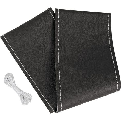 Premium Truck, coprivolante in pelle - M - Ø 44/46 cm - Nero/Argento (1/3)