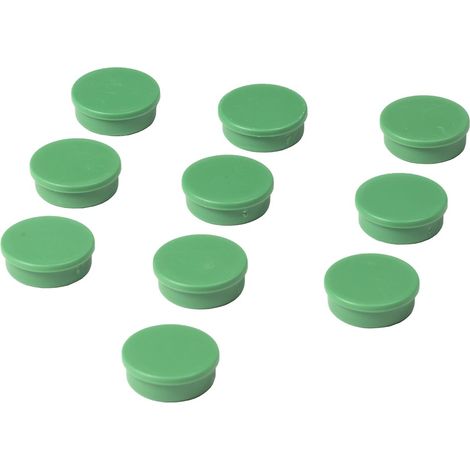 Aimants pour tableau blanc 25 mm - Vert - 10 pièces