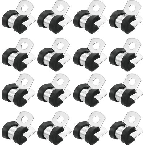 24Pcs 1/4"(6mm) Attache De Câble Attache En Forme De R (1/5)