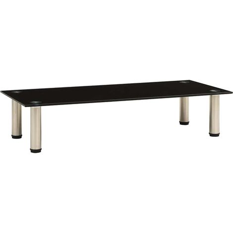 vidaXL Mobile Porta TV Nero 80x35x17 cm in Vetro Temperato (1/4)