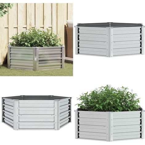 Garten-Hochbeet 129x45 cm Verzinkter Stahl Silber - Gartengefäße - Hochbeet - Pflanzkübel - Stahltanks - Blumengarten - Home & Living (1/5)