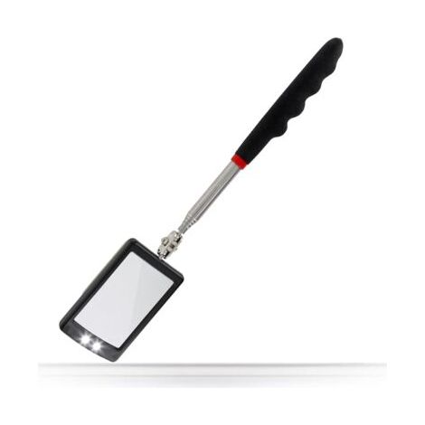 QORVA-Kit miroir télescopique avec LED rétractable de 29 à 88 cm