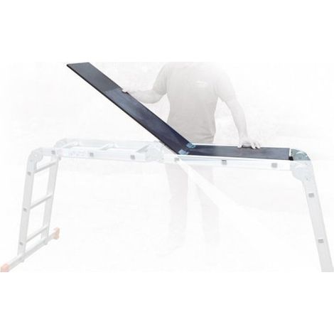 Mesa plegable de madera, longitud 29,5 x 161 cm, para escalera plegable
