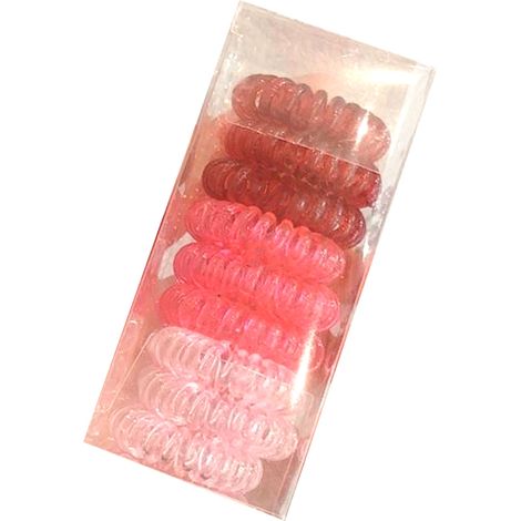 Élastiques à cheveux en spirale, forme de cordon téléphonique, confortables, rouges dégradés, pour filles (1/5)
