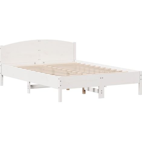 Maison Exclusive - Letto senza Materasso Bianco 120x200 cm Legno Massello di Pino