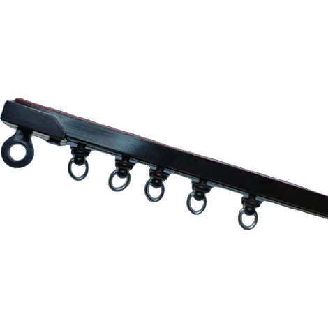 Rail de rideau, auto-adhésif, mécanisme de glissement silencieux, Monté en haut-1-b, 350cm (1/2)